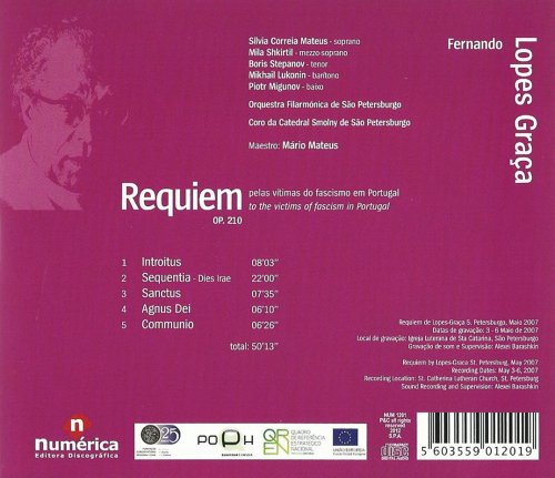 St. Petersburg Philharmonic Orchestra, Mário Mateus - Lopes-Graça: Requiem pelas vítimas do fascismo em Portugal (2007) CD-Rip