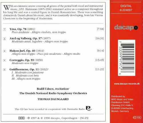 Danish National Radio Symphony Orchestra, Thomas Dausgaard - J.P.E. Hartmann: Overtures, The Golden Horns (1997) CD-Rip