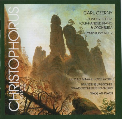 Brandenburgisches Staatsorchester Frankfurt, Nikos Athinaïkos - Czerny: Concerto For Four-Handed Piano & Orchestra, Symphony No. 2 (2008) CD-Rip