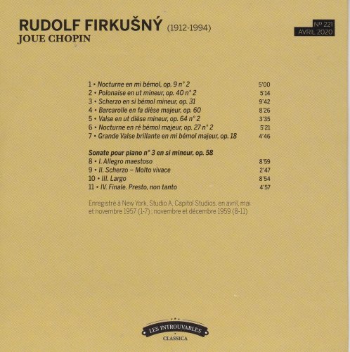 Rudolf Firkusny - Joue Chopin (2020)