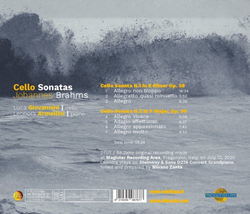 Luca Giovannini, Leonora Armellini - Johannes Brahms: Cello Sonatas (2021)