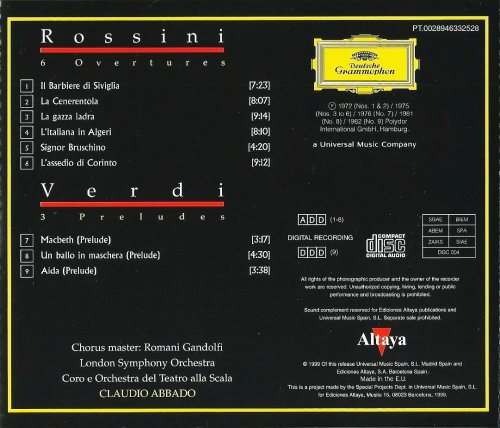 Claudio Abbado - Rossini, Verdi: Overtures (1999) CD-Rip