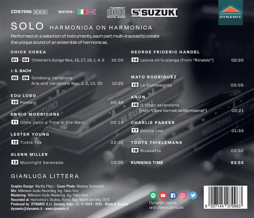 Gianluca Littera - Solo: Harmonica on Harmonica (2024) [Hi-Res]