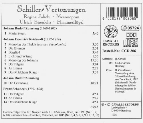 Regina Jakobi, Ulrich Eisenlohr - Schiller-Vertonungen (1998) CD-Rip