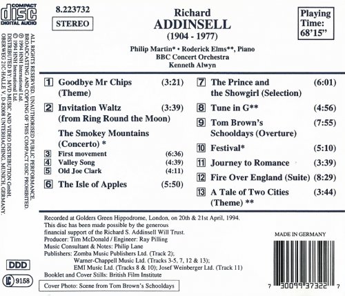 BBC Concert Orchestra, Kenneth Alwyn - British Light Music: Richard Addinsell (1994) CD-Rip