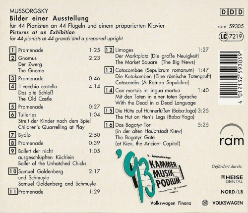 Uwe Präkelt - Mussorgsky: Bilder Einer Ausstellung Für 44 Pianisten An 44 Flügeln Und Einem Präparierten Klavier (1994) CD-Rip