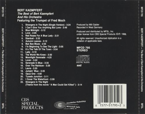 Bert Kaempfert - The Best Of Bert Kaempfert & His Orchestra (1988)