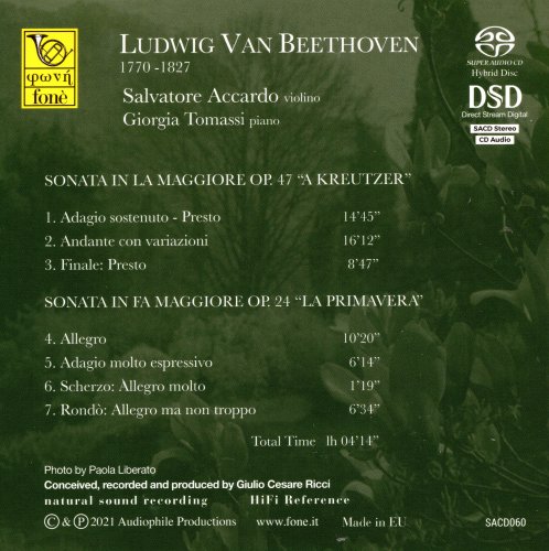 Salvatore Accardo - Beethoven: Sonata Op.47, Op.24 (2021) [SACD]