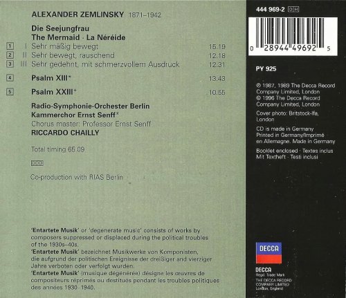 Radio-Symphonie-Orchester Berlin, Riccardo Chailly - Zemlinsky: Die Seejungfrau (1996) CD-Rip
