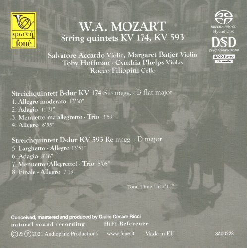 Salvatore Accardo - Mozart: String quintets KV 174, KV 593 (2021) [SACD]