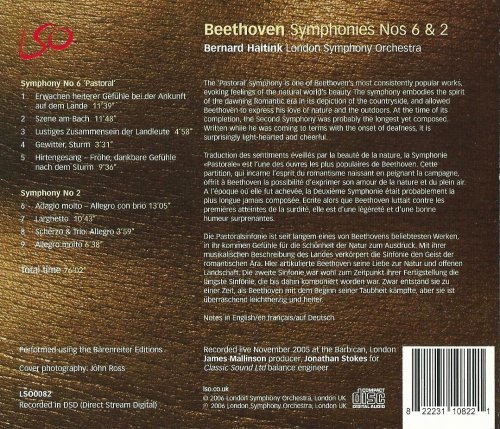 London Symphony Orchestra, Bernard Haitink - Beethoven: Symphonies Nos. 6 & 2 (2006) CD-Rip