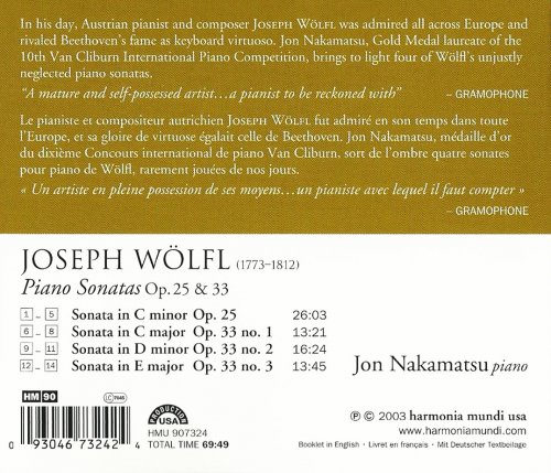 Jon Nakamatsu - Wölfl: Piano Sonatas Op. 25 & 33 (2003) CD-Rip