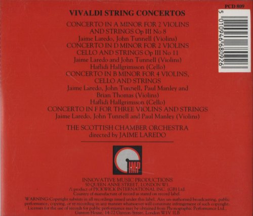 Jaime Laredo, Scottish Chamber Orchestra - Vivaldi: String Concertos (1985) CD-Rip