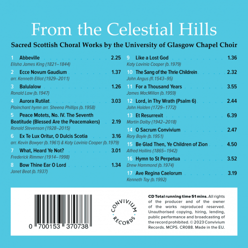 University of Glasgow Chapel Choir, Katy Lavinia Cooper, Kevin Bowyer - From the Celestial Hills (2024) [Hi-Res]