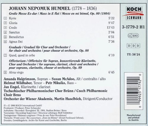 Martin Haselböck - Hummel: Mass (1996) CD-Rip