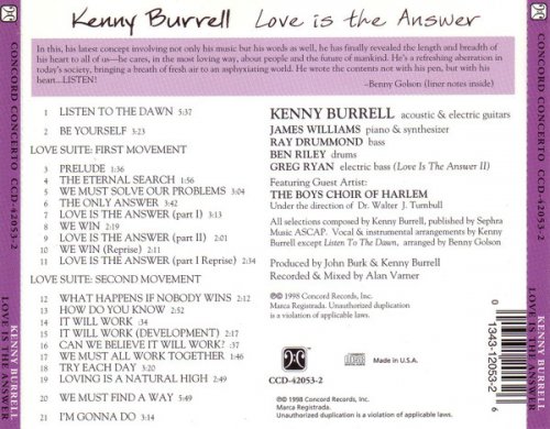 Kenny Burrell, The Boys Choir of Harlem - Love Is the Answer (1998)