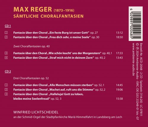 Winfried Lichtscheidel - Max Reger: 7 Choralfantasien (2024) [Hi-Res]