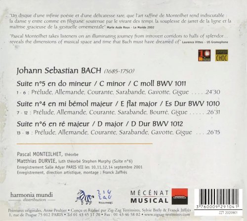 Pascal Monteilhet - J.S.Bach - Suites BWV 1010 a 1012 (2002)