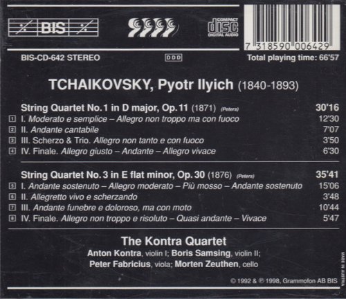 The Kontra Quartet - Tchaikovsky: String Quartets No. 1 & No. 3 (1998)