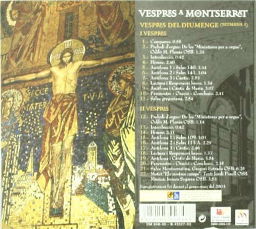 Escola de Monjos, Escolania de Montserrat - Vespres a Montserrat (2003)