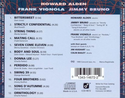 Howard Alden, Frank Vignola, Jimmy Bruno - Concord Jazz Guitar Collective (1995)