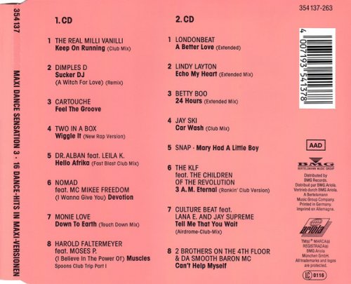 VA - Maxi Dance Sensation Vol. 03 (2CD) (1991) [CD-Rip]
