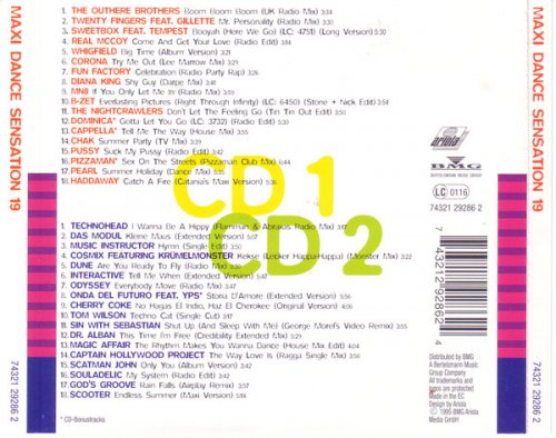 VA - Maxi Dance Sensation Vol. 19 (2CD) (1995) [CD-Rip]