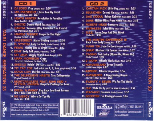 VA - Maxi Dance Sensation Vol. 23 (2CD) (1996) [CD-Rip]