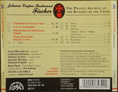 Anna Hlavenkova, Markus Forster, Jaroslav Brezina, Boni Pueri Czech Boys' Choir - Fischer: Sacred Music (2001)