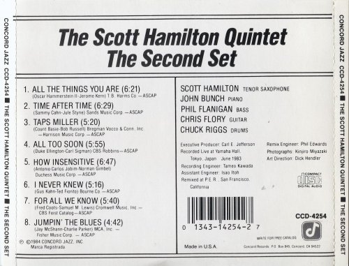 The Scott Hamilton Quintet - The Second Set (1993)
