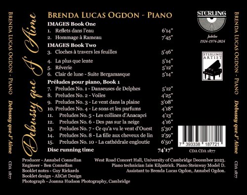 Brenda Lucas Ogdon - Debussy Que J'aime (2024) [Hi-Res]