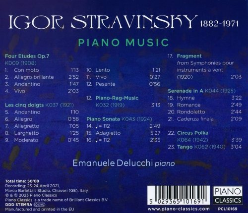 Emanuele Delucchi - Stravinsky: Piano Music (2023) [Hi-Res]