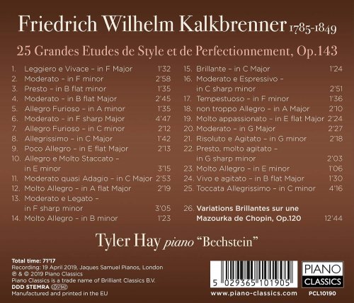 Tyler Hay - Kalkbrenner: 25 Grandes Etudes de Style et de Perfectionnement, Op. 143 (2019)