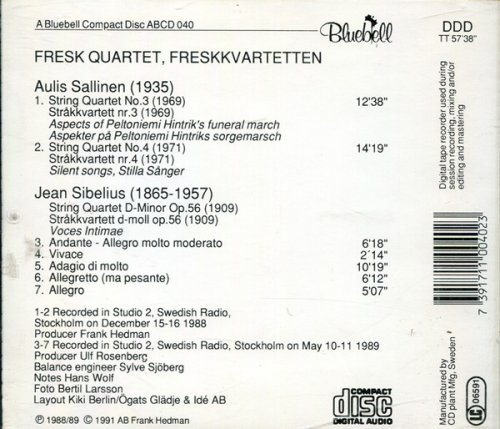 Fresk Quartet - Sallinen, Sibelius: String Quartets (1991)