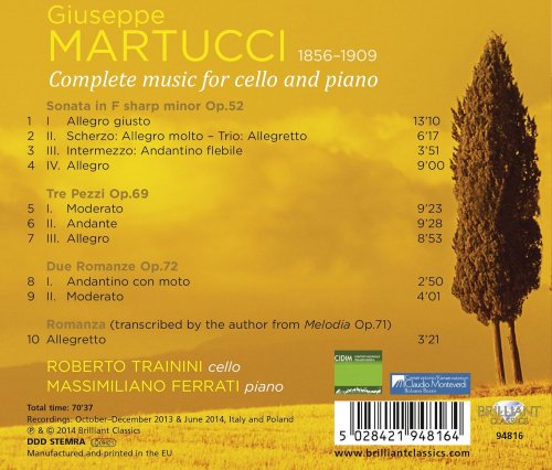 Roberto Trainini, Massimiliano Ferrati - Martucci: Complete Music for Cello and Piano (2014)