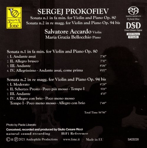 Salvatore Accardo - Prokofiev: Sonata No.1, 2 / 5 Melodies for Violin and Piano (2021) [SACD]