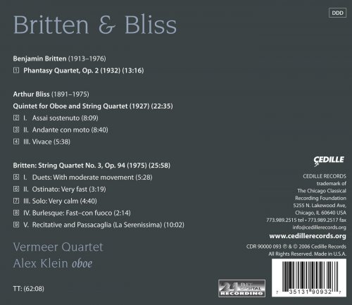 Vermeer Quartet - Britten & Bliss (2006)