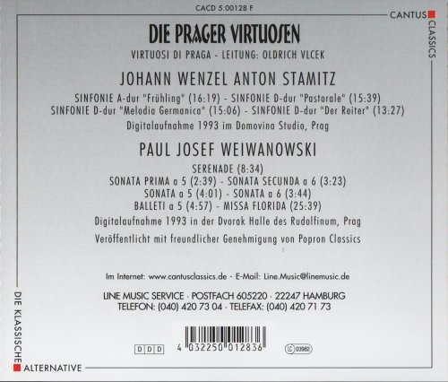 Virtuosi di Praga, Oldřich Vlček - Prager Virtuosen, Vol. 3 - Stamitz, Vejvanovsky (1994) CD-Rip