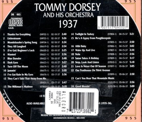 Tommy Dorsey - 1937 {The Chronological Classics, 955} (1997)