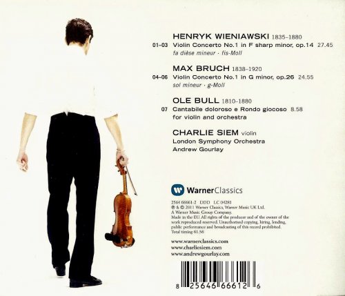 Charlie Siem, London Symphony Orchestra, Andrew Gourlay - Wieniawski, Bruch, Bull: Works for Violin and Orchestra (2011) CD-Rip