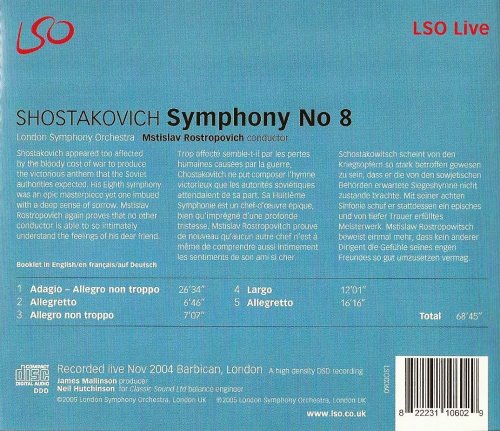 London Symphony Orchestra, Mstislav Rostropovich - Shostakovich : Symphony No. 8 (2005) CD-Rip