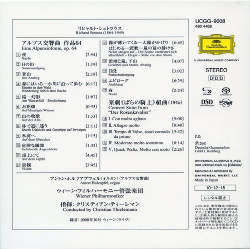 Christian Thielemann - R. Strauss: Eine Alpensinfonie, Rosenkavalier-Suite (2001) [2010 SACD]