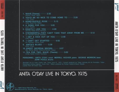Anita O'Day - Live In Tokyo, 1975 (1976)