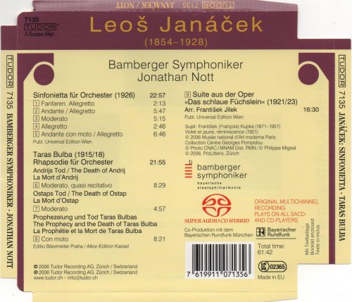 Bamberger Symphoniker, Jonathan Nott - Janáček: Sinfonietta, Taras Bulba, Suite from "Das schlaue Füchslein" (2006) [SACD]