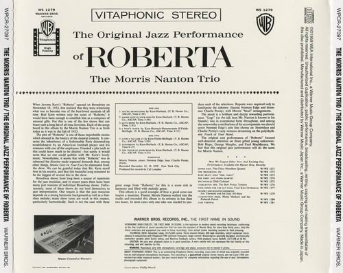 The Morris Nanton Trio - The Original Jazz Performance of Roberta (1958)