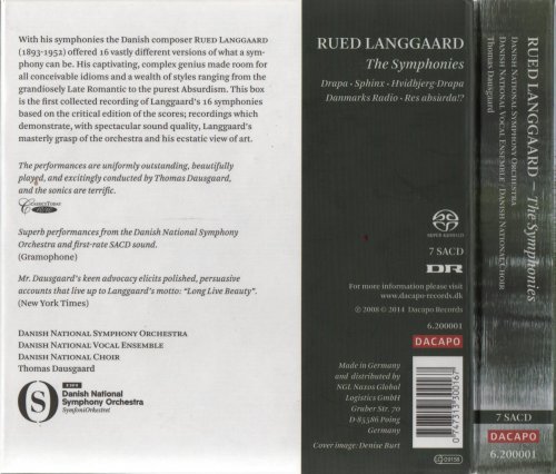 Danish National Symphony Orchesta, Danish National Vocal Ensemble, Danish National Choir. Thomas Dausgaard - Langgaard: The Symphonies (2014) [SACD]