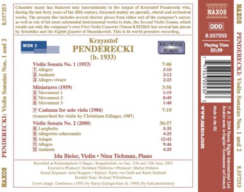 Ida Bieler, Nina Tichman - Penderecki: Violin Sonatas Nos. 1 and 2 (2004)