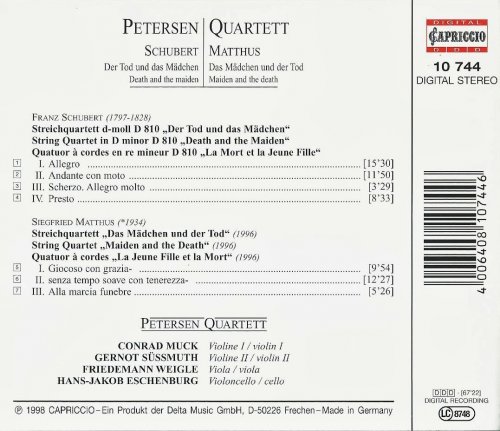Petersen Quartett - Schubert: String Quartet No. 14 / Matthus: Das Madchen und der Tod (1998) CD-Rip