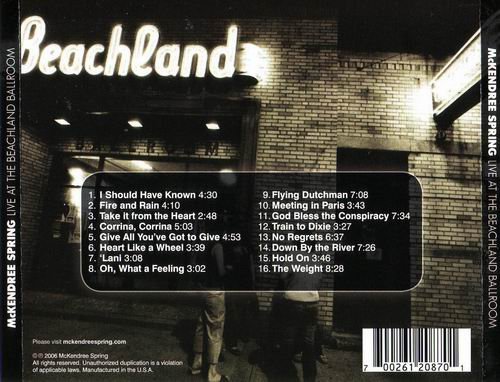 McKendree Spring - Live At The Beachland Ballroom (2006)