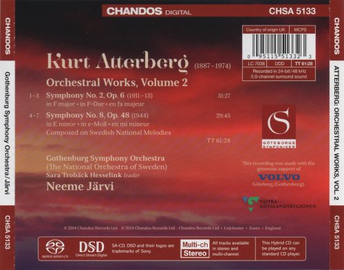 Neeme Jarvi - Kurt Atterberg: Orchestral Works, Vol. 2 (2014) [SACD]
